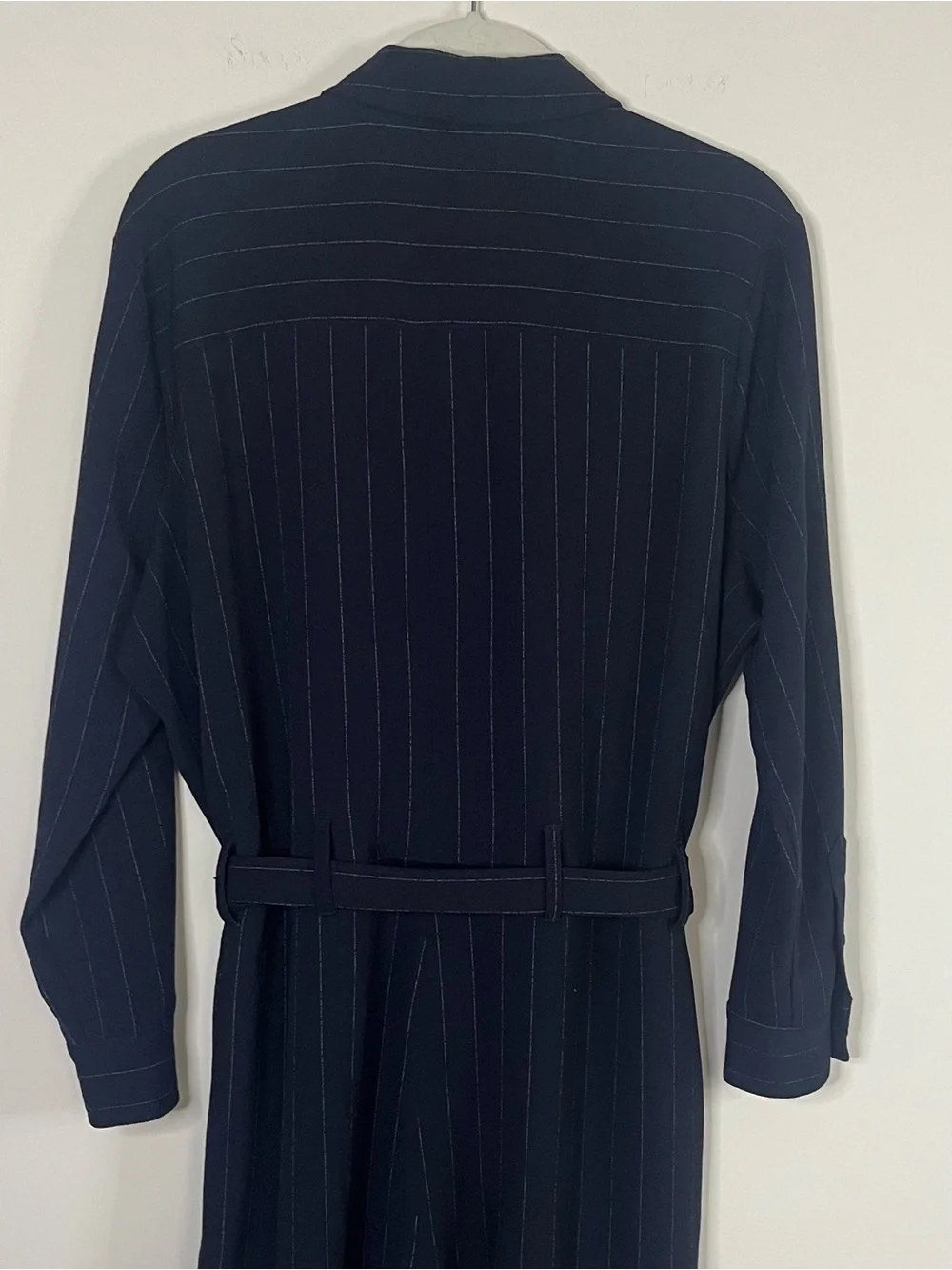 Ganni clark pinstriped